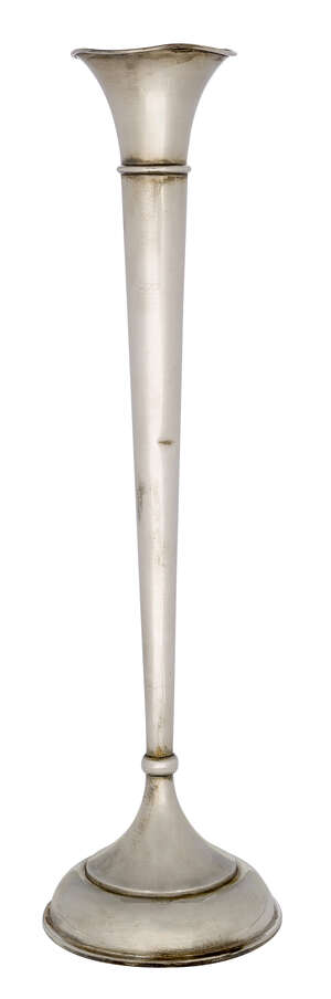 
	
		An American silver rose vase, New York, William Nost Company, raised on a stepped,...