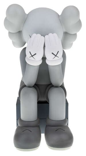 
	
		KAWS, 
		American b.1974- 
		
		Passing Through (Grey), 2018; 
		
		painted vinyl...