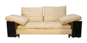 
	
		After Eileen Gray (British 1878-1976), a 'Lota' sofa,
		c.2000,
		With five loose cream...
