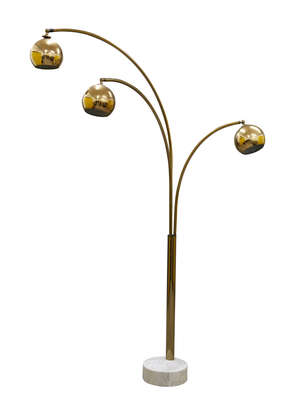 
	
		A Gilt metal adjustable standard lamp
		Late 20th Century
		The three moveable branches...