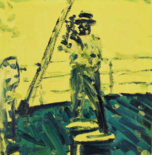 
	
		Friedemann Hahn, 
		German b.1949- 
		 
		'Der Kapitan', 2004; 
		 
		oil on canvas,...