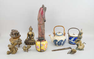
	
		A Chinese silver scroll weight, late 19th/early 20th century, in the form of an unrolled...