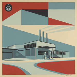 
	
		Shepard Fairey, 
		American b.1970- 
		 
		Downward Trajectory, 2019; 
		screenprint on...