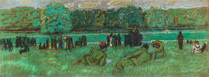 
	
		Maurice Brianchon, 
		French 1899-1979- 
		 
		Match de polo; 
		 
		pastel, signed...