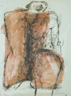 Clifford Fishwick, British 1923-1997 - Nude study, 1965; watercolour and gouache on paper, signed...
