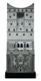 
	
		Piero Fornasetti (Italian 1913-1988), an Archittetura trumeau cabinet       
		Numbered...