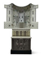 
	
		Piero Fornasetti (Italian 1913-1988), an Archittetura trumeau cabinet       
		Numbered...