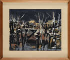 
	
		Roy Turner Durrant, 
		British 1925-1998- 
		 
		Farm; 
		 
		gouache on paper,...
