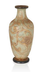 
	
		Martin Brothers, 
		 
		Scrolling foliate vase, August 1903, 
		Glazed stoneware,...