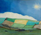 
	
		Bob Bourne, 
		British 1931-2021 - 
		 
		Sunset on New Mill, Cornwall, 1985; 
		 
		