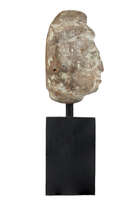 
	
		A Gupta period terracotta head, India, circa 4th century, depicted with wide set eyes, a...