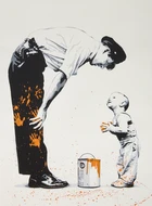 Mr Brainwash, French b.1966- 
Not guilty; screenprint with spraypaint, signed in pencil, 