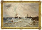 
	
		Gustave De Breanski, 
		 
		British 1859-1899- 
		 
		Heading into Dover;...