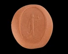 A Graeco-Egyptian carnelian intaglio of a Deity,Ptolemaic to Roman period, circa 1st century...