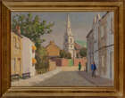 
	
		Alan Stenhouse Gourley PROI, 
		British 1909-1991 - 
		 
		Old Greenwich; 
		 
		