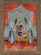 
	
		A group of four reverse glass paintings, Indian or China for the Indian market, 19th...