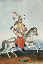 
	
		A group of four reverse glass paintings, Indian or China for the Indian market, 19th...