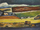 
	
		Pranas Domsaitis, 
		South African 1880-1965 - 
		 
		Landscape with cottages;...