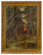
	
		Julius Sergius von Klever, 
		 
		Russian 1850-1924-
		 
		 
		 
		Sunset in a...