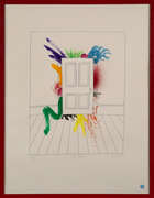 Patrick Hughes, British b.1939- The Studio, 1987; lithograph printed in colours, signed, titled,...