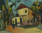 Floris Jespers, 
Belgian 1889-1965- 
 
Maison dans un village africain; 
oil on board, signed...