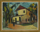 Floris Jespers, 
Belgian 1889-1965- 
 
Maison dans un village africain; 
oil on board, signed...