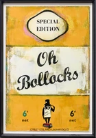 James McQueen, British b.1977-  Oh Bollocks, 2024; screenprint on wove paper, signed in pen,...