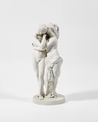 A Hertwig & Co. Katzhutte parian figural group, second quarter 20th century, impressed mark to...