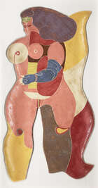 
	
		Richard Lindner, 
		German/American 1901-1978- 
		Blauer Busenengel, 1970; 
		mixed media...