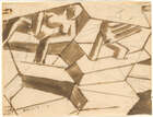 
	
		David Bomberg, 
		British 1890-1957- 
		 
		Stairs, (the Theatre Trap Door), 1919;...