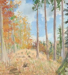 Michael Schwarz, active c.1985 - Woodland scene, 1985; oil on board, signed and dated lower right...