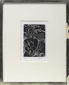 Edward Burra CBE, British 1905-1976, The Guitar Player, 1928-29; woocut on paper, signed with...