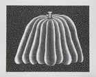 After Yayoi Kusama, Japanese, b.1929- 
Blue pumpkin, green pumpkin, dark red pumpkin, black...