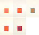 
	
		Robyn Denny, 
		British 1930-2014-
		 
		Portraits Series A: 1- 5, 1973;
		 
		five...