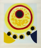 Sir Terry Frost RA, British 1915-2003, Five Black Moons [Kemp 190], 1999; screenprint in colours...