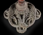An intricately carved ornamental lidded urn, Gujarat, India, 19th century, 
Possibly from a...