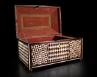 A mother of pearl, tortoise shell inlaid casket, Ottoman Turkey or provinces, 18th/19th...