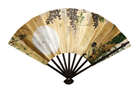 
	
		A collection of Japanese fans, late 19th-early 20th century, including a silk embroidered...