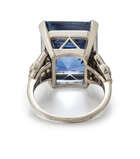 
	
		Lacloche Freres, a rectangular-cut sapphire single stone  ring, by Lachloche Freres, the...