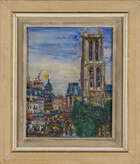 
	
		Lucien Genin, 
		French 1894-1953- 
		 
		Tour St Jacques et rue de Rivoli, Paris;...