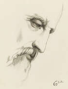 Eugène Zak, 
Polish 1884-1926- 
Profile of a gentleman; 
pencil on paper, with the Artist's...