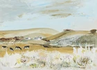 Anna Macmiadhachain, British active c.1977-1999 - Kimmeridge, Dorset, 1977; oil on paper, signed...