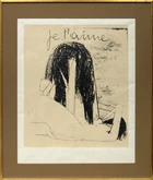 Karl Weschke, German 1925-2005, Je t'aime, 1971; monochrome lithograph on paper, dedicated by...