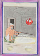 
	
		Kapur Singh of Amristar attributed, study of a glassblower, circa 1880, gouache on paper,...