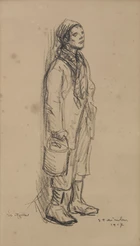 After Theophile Alexandre Steinlen, Swiss 1859-1923, Le Môme, 1917; monochrome lithograph on...
