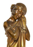 Demetre H. Chiparus (Romanian/French 1886-1947), The little sad one a patinated and gilt bronze...