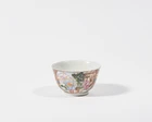 A Chinese Export porcelain famille rose tea bowl, Qianlong period, mid-18th century, painted in...