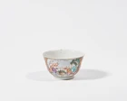 A Chinese Export porcelain famille rose tea bowl, Qianlong period, mid-18th century, painted in...