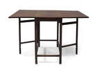 
	
		A George III mahogany drop leaf gate leg table, the square legs joined by stretchers,...