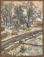 Ernst Eisenmayer,
Austrian/British 19202018-
Winter Solna Ave, 1956;
oil on canvas, signed with...